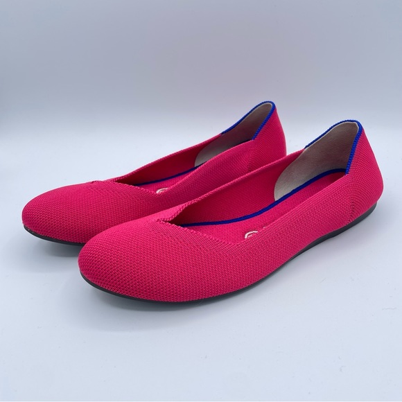 Rothy’s Round Toe Ballet Flats 7 1/2 Hot Pink Sexy Barbie - Picture 6 of 15